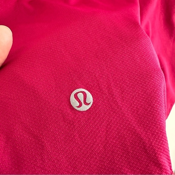 LULULEMON Get Sweat Tee Heathered Berry Rumble Burgundy Maroon - Picture 7 of 7